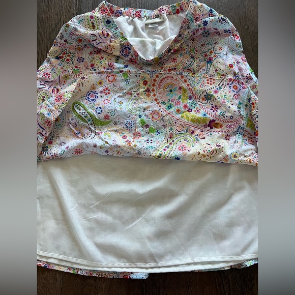 Size small paisley bright color print Orvis skirt.  Like new. - Picture 4 of 5